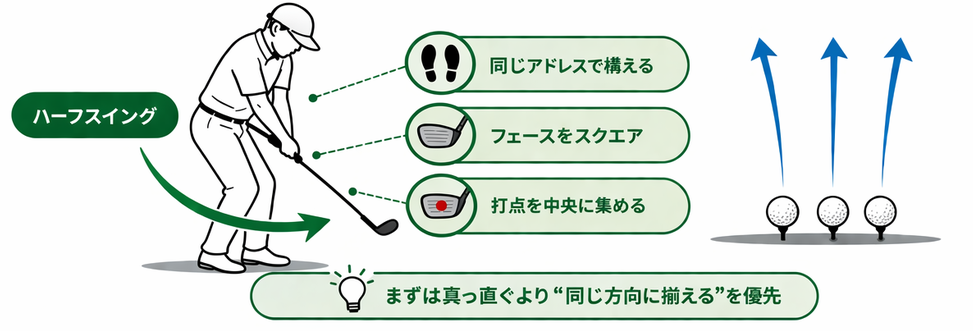 方向性が安定しない改善ドリル図